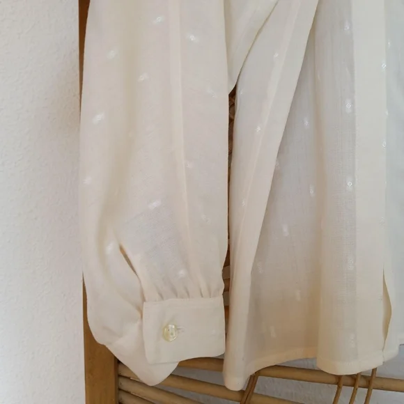 Vintage Geiger Of Austria Wool Blend Sheer Blouse - Picture 4 of 8